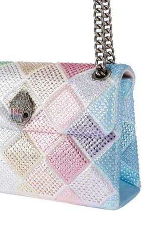 KURT GEIGER Borsa Tracolla Donna Azzurro Rosa Multicolor Strass 5375499609-PE26