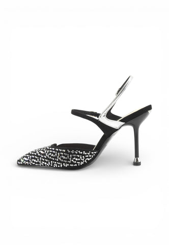 LIU JO Sandali Tacco Donna Nero Argento Strass SA6009TX52701039-PE26