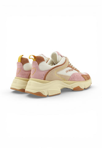 LOVE MOSCHINO Sneakers Donna Beige Rosa JA15426G1OIQ511A-PE26