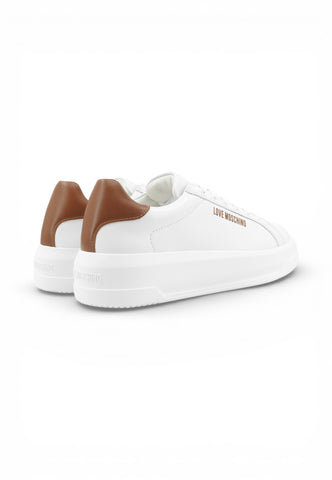 LOVE MOSCHINO Sneakers Donna Bianco Marrone JA15065G1OIAH10B-PE26