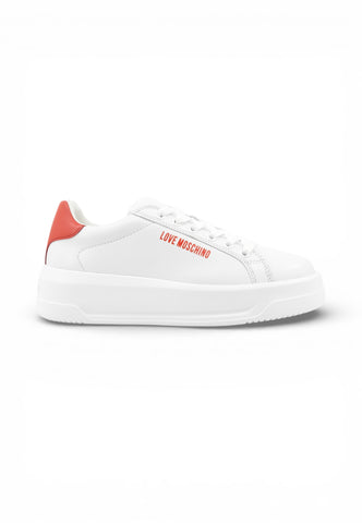 LOVE MOSCHINO Sneakers Donna Bianco Rosso JA15065G1OIAH10C-PE26