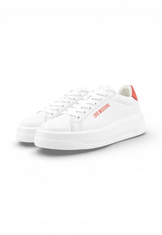 LOVE MOSCHINO Sneakers Donna Bianco Rosso JA15065G1OIAH10C-PE26