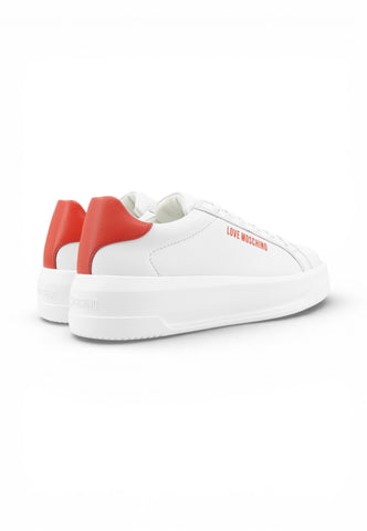 LOVE MOSCHINO Sneakers Donna Bianco Rosso JA15065G1OIAH10C-PE26