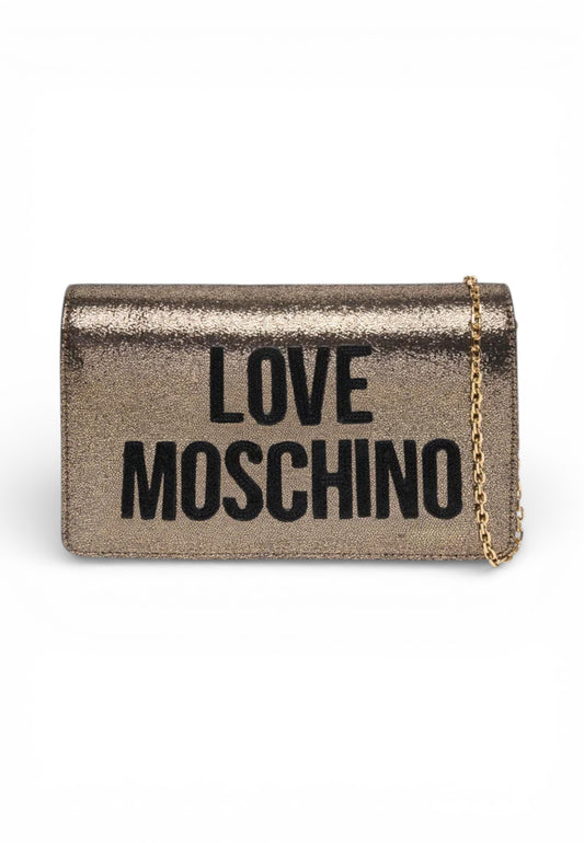 LOVE MOSCHINO Borsa Tracolla Donna Oro Nero Glitter JC4104PP1OLK0901-PE26
