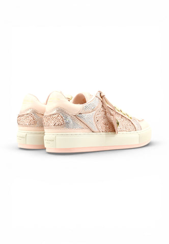 KURT GEIGER Sneakers Donna Rosa Bianco Paillettes 9564324619-PE26