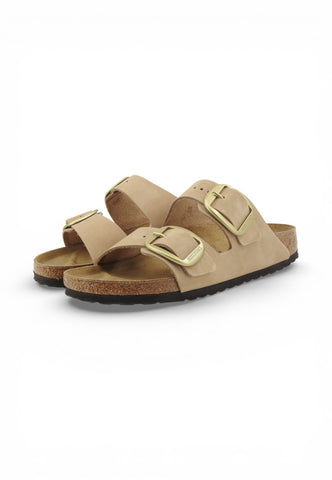 BIRKENSTOCK Ciabatte Arizona Big Buckle NF Donna Beige 1024064-PE26
