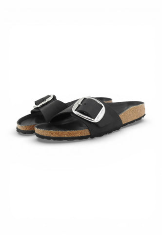 BIRKENSTOCK Ciabatte Madrid Big Buckle NF Donna Nero 1006523-PE26