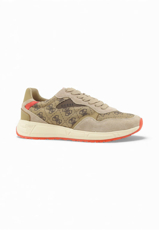 GUESS Sneakers Uomo Beige Rosso FMPARAFAL12-PE26-BEIBR