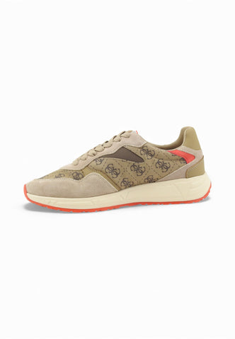 GUESS Sneakers Uomo Beige Rosso FMPARAFAL12-PE26-BEIBR