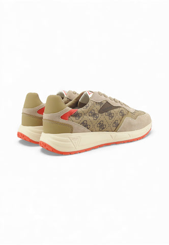 GUESS Sneakers Uomo Beige Rosso FMPARAFAL12-PE26-BEIBR