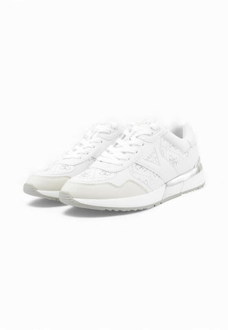 GUESS Sneakers Donna Bianco Argento FLFMICELE12-PE26-WHIGR