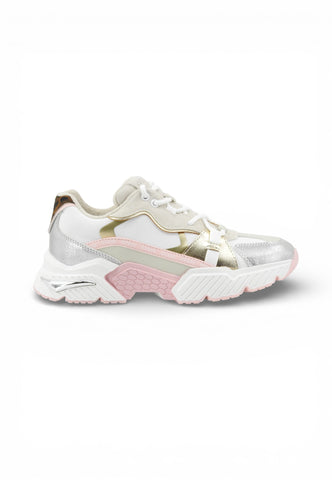 GUESS Sneakers Donna Bianco Rosa Beige FLJCR7LEL12-PE26-PINK