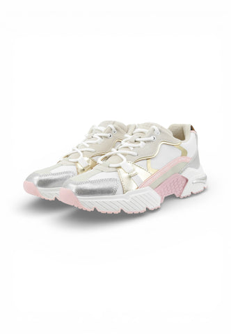 GUESS Sneakers Donna Bianco Rosa Beige FLJCR7LEL12-PE26-PINK