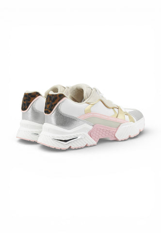 GUESS Sneakers Donna Bianco Rosa Beige FLJCR7LEL12-PE26-PINK