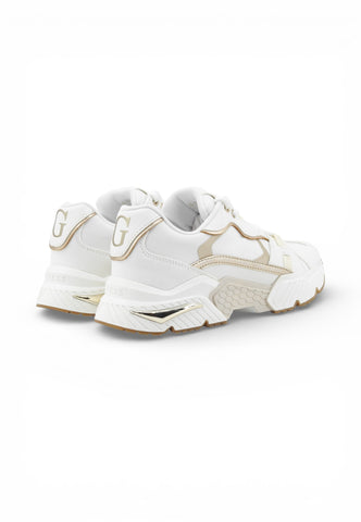 GUESS Sneakers Donna Bianco Beige Oro FLJCR6ELE12-PE26-GOLD