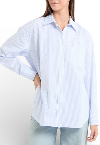 GUESS Camicia Donna Azzurro Bianco W5RH94WGZ11-PE26-FB9A