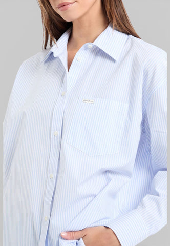 GUESS Camicia Donna Azzurro Bianco W5RH94WGZ11-PE26-FB9A