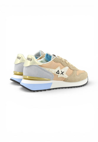 SUN68 Sneakers Donna Beige Azzurro Glitter Z36214-PE26-16