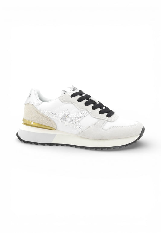 SUN68 Sneakers Donna Bianco Grigio Glitter Z36214-PE26-01