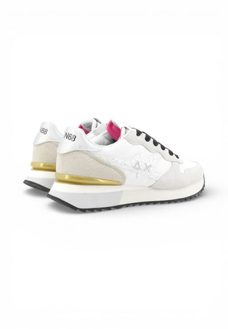 SUN68 Sneakers Donna Bianco Grigio Glitter Z36214-PE26-01