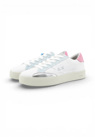 SUN68 Sneakers Donna Bianco Azzurro Rosa Z36242-PE26-0105