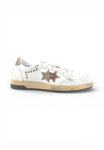 2STARS Sneakers Donna Bianco Marrone Borchie 2SD5030_084-PE26-084