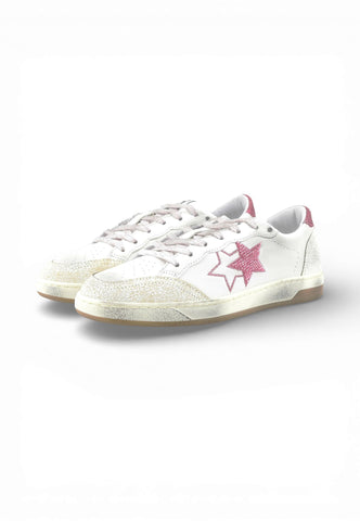 2STARS Sneakers Donna Bianco Rosa Glitter 2SD5035_485-PE26-485