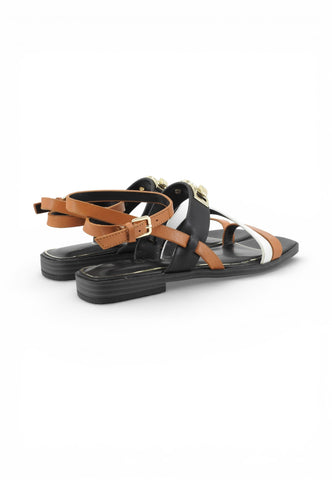 GUESS Sandali Donna Nero Marrone Bianco FLJRULLEA03-PE26-BROWH