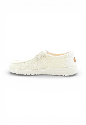 HEY DUDE Stringate Donna Bianco Paillettes HD.45478-PE26-105