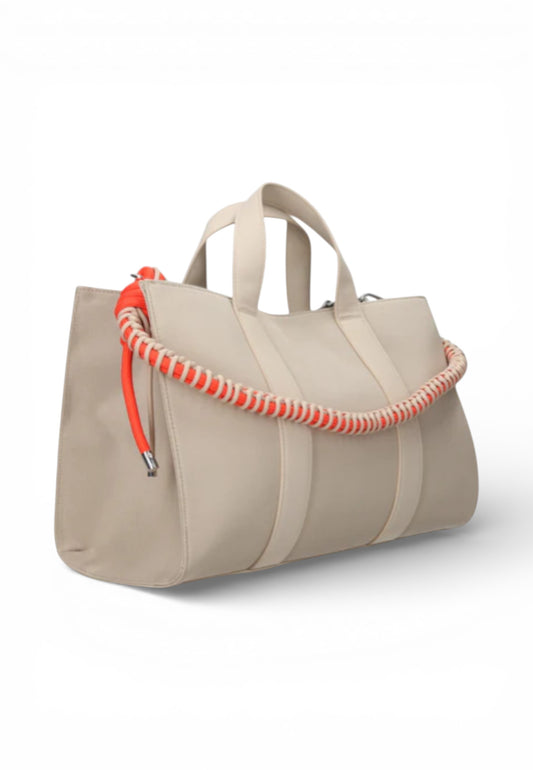 SUN68 Borsa Shopper Donna Beige Rosso Y36202-PE26-18