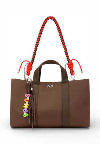 SUN68 Borsa Shopper Donna Marrone Rosso Y36202-PE26-08