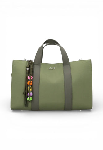 SUN68 Borsa Shopper Donna Verde Giallo Y36202-PE26-74