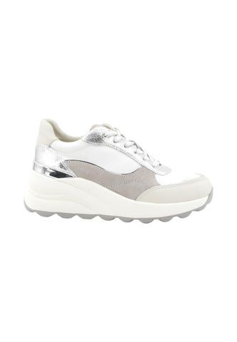 GEOX Sneakers Donna Bianco Grigio D65WAB011CF-PE26-C0007