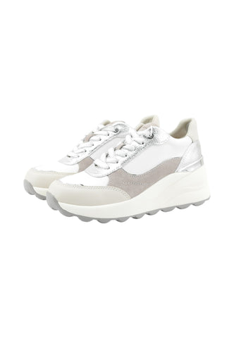 GEOX Sneakers Donna Bianco Grigio D65WAB011CF-PE26-C0007