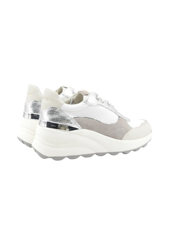 GEOX Sneakers Donna Bianco Grigio D65WAB011CF-PE26-C0007