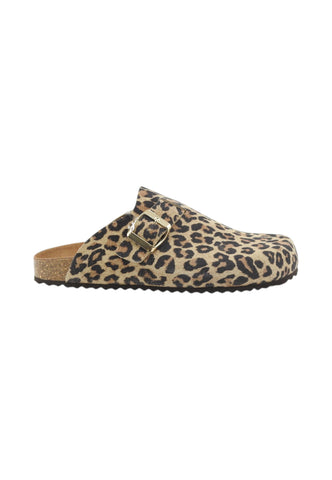GEOX Ciabatte Sabot Donna Beige Nero Animalier D65Y3J000BS-PE26-C5018