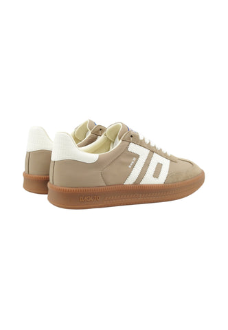 BACK70 Sneakers Uomo Beige Bianco 108028-000007-PE26