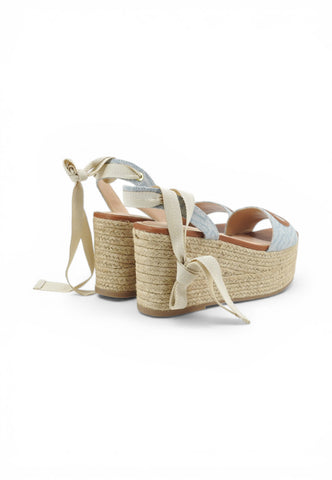 LIU JO Sandali Zeppa Donna Azzurro Marrone SA6085TX523S1106-PE26