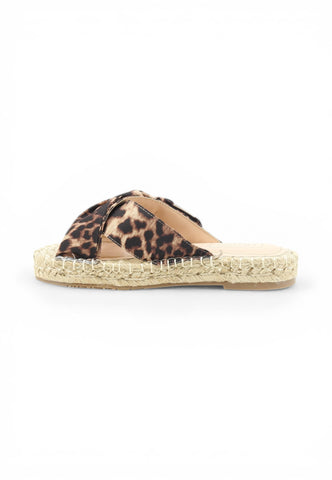 LIU JO Ciabatte Donna Marrone Nero Animalier SA6103TX133S19C1-PE26