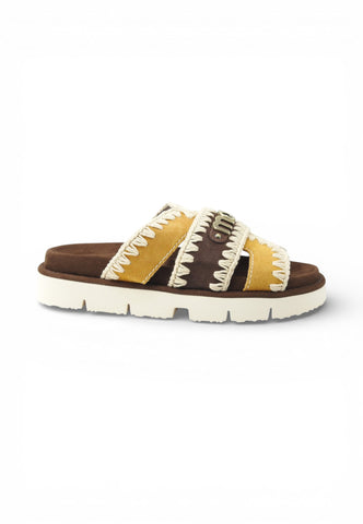 MOU Ciabatte Bio Donna Marrone Giallo MU.SW461014A-PE26-DPBRO