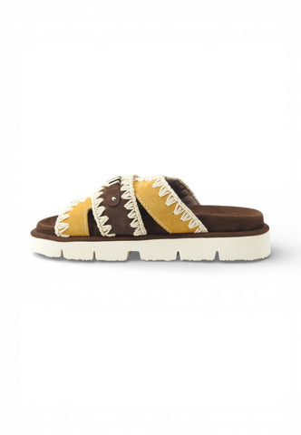 MOU Ciabatte Bio Donna Marrone Giallo MU.SW461014A-PE26-DPBRO
