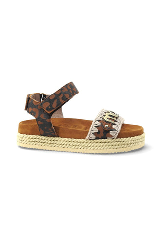 MOU Sandali Rope Donna Marrone Animalier MU.SW451000C-PE26-VTLBRO