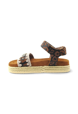 MOU Sandali Rope Donna Marrone Animalier MU.SW451000C-PE26-VTLBRO