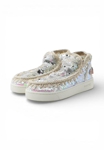 MOU Stivaletti Summer Eskimo Donna Bianco Rosa PaillettesMU.SW211001G-PE26-IRIPIN