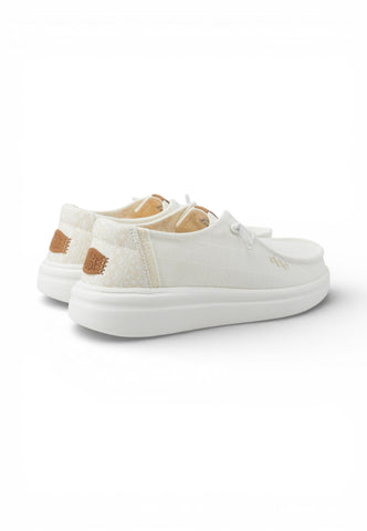 HEY DUDE Stringate Donna Bianco Beige HD.45274-PE26-1WQ