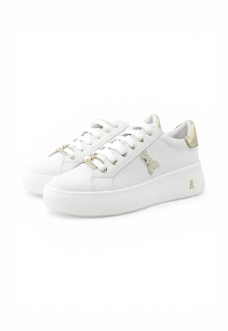 PATRIZIA PEPE Sneakers Donna Bianco Oro PJ350.27-PE26