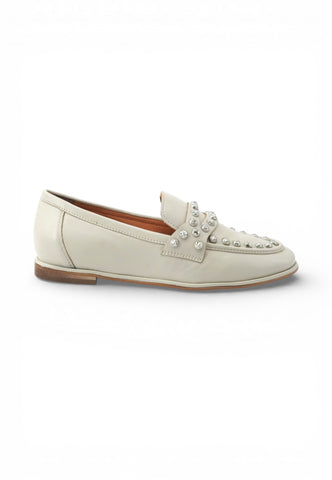 CAFE NOIR Mocassini Donna Bianco Borchie C1ED1023-PE26-W022