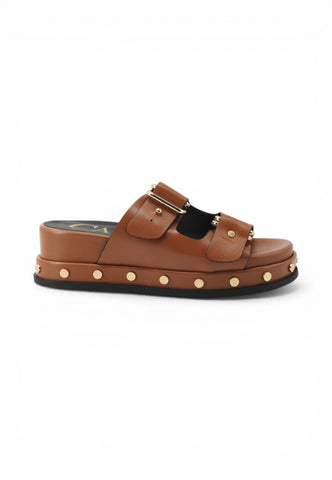 CAFE NOIR Ciabatte Donna Marrone Borchie C1LC9000-PE26-M007