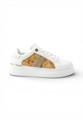 ALVIERO MARTINI Sneakers Donna Bianco Marrone Strass 24240208-PE26-X013