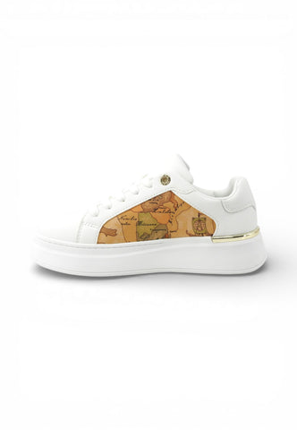 ALVIERO MARTINI Sneakers Donna Bianco Marrone Strass 24240208-PE26-X013